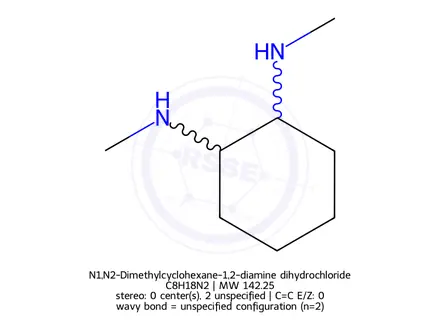 Chemical structure of N1,N2-Dimethylcyclohexane-1,2-diamine