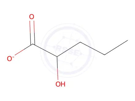 Chemical structure of DL-2-HYDROXYVALERIC ACID, SODIUM SALT, HYDRATE, 98