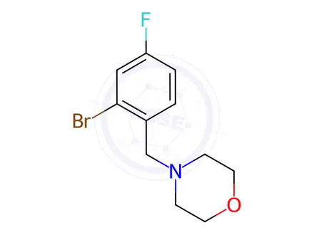 Chemical structure of 2-Bromo-4-fluoro-1-(morpholinomethyl)benzene