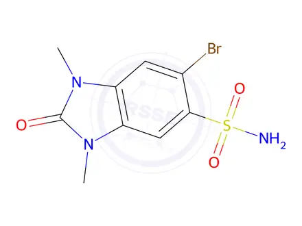 Chemical structure of 6-Bromo-1,3-dimethyl-2-oxo-2,3-dihydro-1h-1,3-benzodiazole-5-sulfonamide