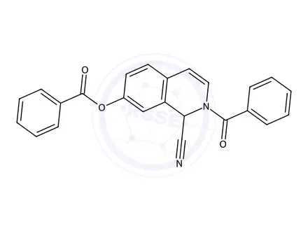 Chemical structure of 2-Benzoyl-1-cyano-1,2-dihydroisoquinolin-7-yl benzoate