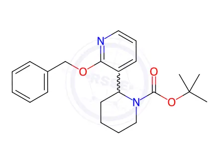 Chemical structure of tert-Butyl 2-(2-(benzyloxy)pyridin-3-yl)piperidine-1-carboxylate