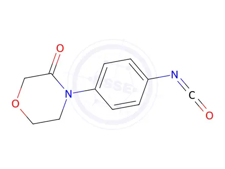 Chemical structure of 4-(4-Isocyanatophenyl)Morpholin-3-one (4-(4-isocyanatophenyl)-3-Morpholinone)