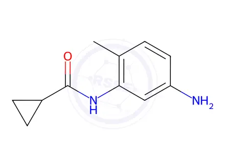 Chemical structure of N-(5-amino-2-methylphenyl)cyclopropanecarboxamide