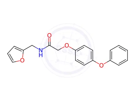 Chemical structure of N-(Furan-2-ylmethyl)-2-(4-phenoxyphenoxy)acetamide