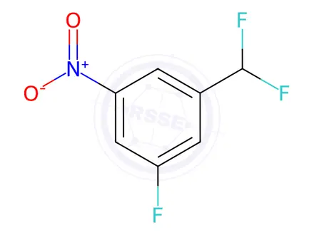 Chemical structure of Benzene, 1-(difluoromethyl)-3-fluoro-5-nitro-