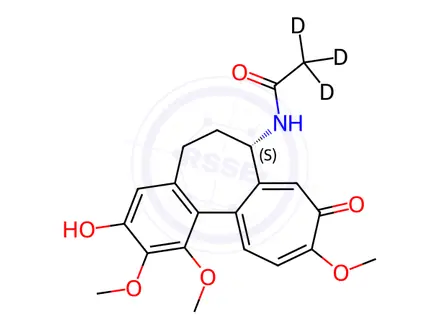Chemical structure of 3-Demethyl Colchicine-d3