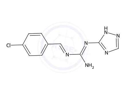 Chemical structure of 1-(4-Chlorobenzylidene)-3-(1H-1,2,4-triazol-5-yl)guanidine