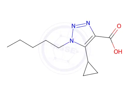 Chemical structure of 5-Cyclopropyl-1-pentyl-1h-1,2,3-triazole-4-carboxylic acid