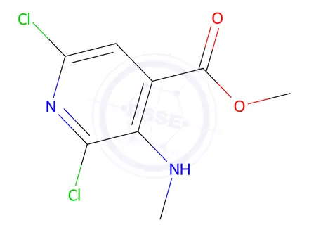 Chemical structure of Methyl 2,6-Dichloro-3-(Methylamino)Isonicotinate