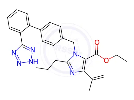 Chemical structure of Olmesartan anhydro acid ethyl ester