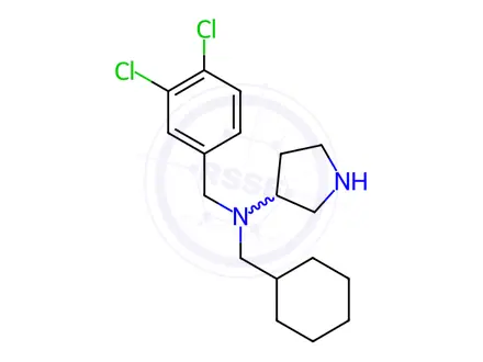 Chemical structure of N-(Cyclohexylmethyl)-N-(3,4-dichlorobenzyl)pyrrolidin-3-amine