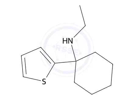 Chemical structure of N-ethyl-1-(thiophen-2-yl)cyclohexan-1-amine