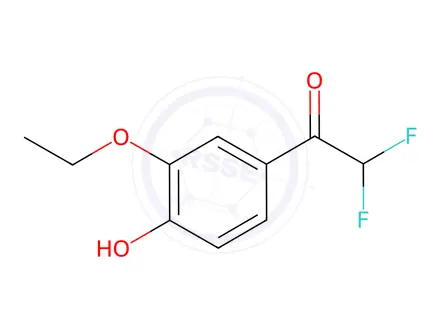 Chemical structure of 1-(3-ethoxy-4-hydroxyphenyl)-2,2-difluoroethanone
