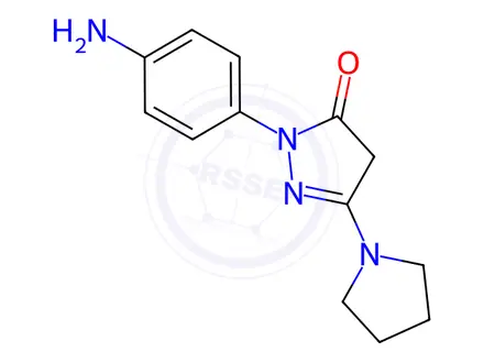 Chemical structure of 1-(4-Aminophenyl)-3-(1-pyrrolidino)-5-pyrazolone