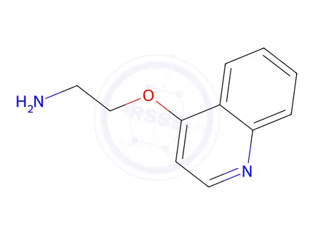 Chemical structure of 2-(Quinolin-4-yloxy)ethan-1-amine