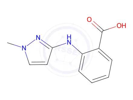 Chemical structure of 2-((1-Methyl-1h-pyrazol-3-yl)amino)benzoic acid