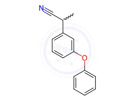 Chemical structure of 2-(3-phenoxyphenyl)propiononitrile