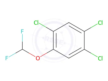 Chemical structure of 1,2,4-Trichloro-5-(difluoromethoxy)benzene