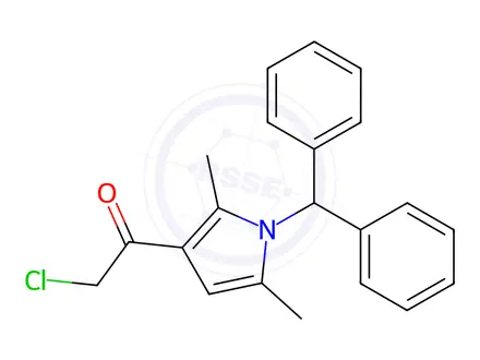 Chemical structure of 1-(1-Benzhydryl-2,5-dimethyl-3-pyrrolyl)-2-chloroethanone