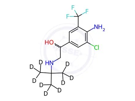 Chemical structure of Mabuterol-[D9]