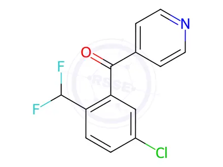 Chemical structure of (5-Chloro-2-(difluoromethyl)phenyl)(pyridin-4-yl)methanone
