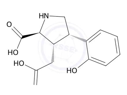 Chemical structure of (2S,3S,4S)-3-(Carboxymethyl)-4-(2-hydroxyphenyl)pyrrolidine-2-carboxylic acid