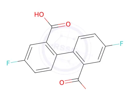 Chemical structure of 4,4'-Difluorobiphenyl-2,2'-dicarboxylic acid