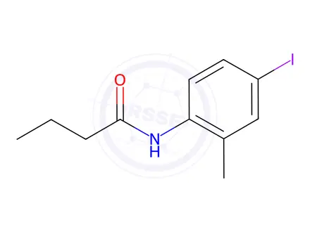 Chemical structure of N-(4-iodo-2-methylphenyl)butyramide