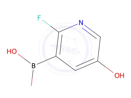 Chemical structure of (2-Fluoro-5-hydroxypyridin-3-yl)boronic acid