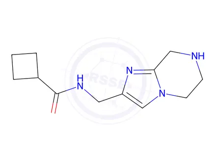 Chemical structure of N-((5,6,7,8-Tetrahydroimidazo[1,2-a]pyrazin-2-yl)methyl)cyclobutanecarboxamide