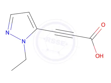 Chemical structure of 3-(1-Ethyl-1h-pyrazol-5-yl)propiolic acid
