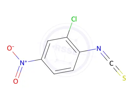 Chemical structure of 2-chloranyl-1-isothiocyanato-4-nitro-benzene
