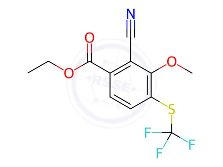 Chemical structure of Ethyl 2-cyano-3-methoxy-4-(trifluoromethylthio)benzoate