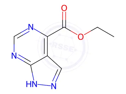 Chemical structure of ethyl 1h-pyrazolo[3,4-d]pyrimidine-4-carboxylate