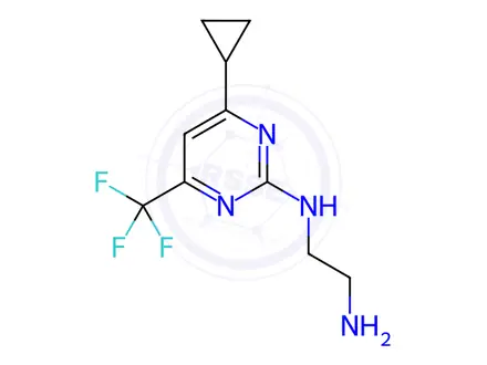 Chemical structure of N1-(4-Cyclopropyl-6-(trifluoromethyl)pyrimidin-2-yl)ethane-1,2-diamine