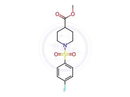Chemical structure of Methyl 1-[(4-fluorophenyl)sulfonyl]-4-piperidinecarboxylate