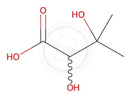 Chemical structure of 2,3-dihydroxy-3-methylbutanoic acid