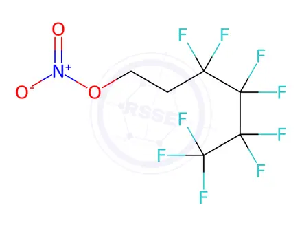Chemical structure of 3,3,4,4,5,5,6,6,6-nonafluorohexyl nitrate
