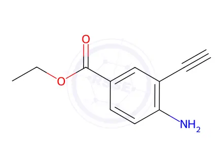 Chemical structure of Ethyl 4-amino-3-ethynylbenzoate