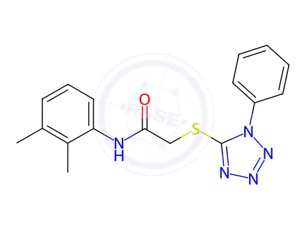 Chemical structure of N-(2,3-dimethylphenyl)-2-((1-phenyl-1H-tetrazol-5-yl)thio)acetamide