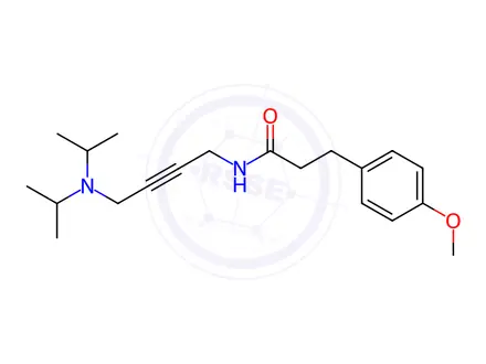 Chemical structure of N-(4-(Diisopropylamino)but-2-yn-1-yl)-3-(4-methoxyphenyl)propanamide