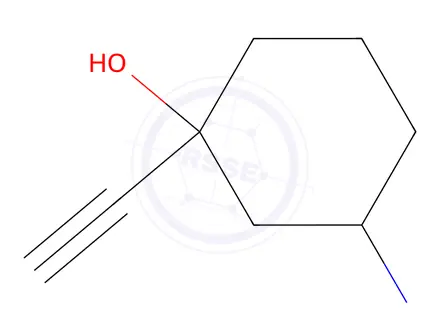 Chemical structure of 3-amino-1-ethynylcyclohexan-1-ol