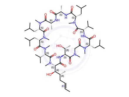 Chemical structure of Cyclosporin C