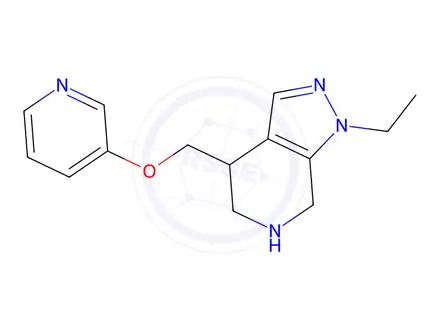 Chemical structure of 1-Ethyl-4-((pyridin-3-yloxy)methyl)-4,5,6,7-tetrahydro-1H-pyrazolo[3,4-c]pyridine