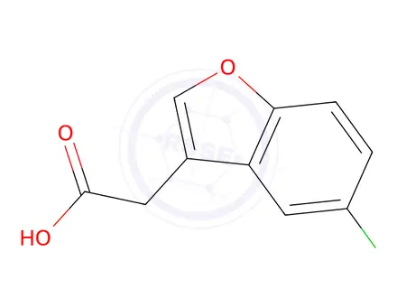 Chemical structure of 2-(5-chlorobenzofuran-3-yl)acetic acid