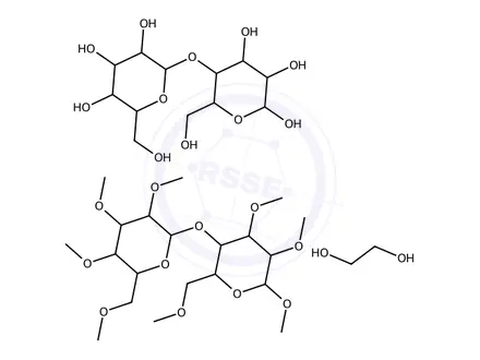 Chemical structure of Cellulose,2-hydroxyethyl methyl ether