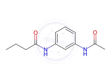 Chemical structure of n-(3-Acetamidophenyl)butyramide