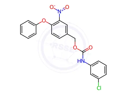 Chemical structure of (3-Nitro-4-phenoxyphenyl)methyl N-(3-chlorophenyl)carbamate