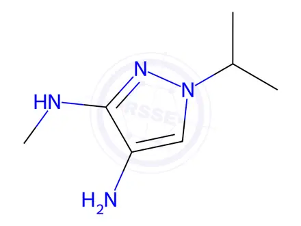 Chemical structure of 1-isopropyl-N~3~-methyl-1H-pyrazole-3,4-diamine